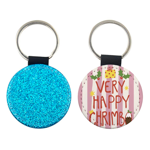 Very Happy Chrimbo - keyring by Giddy Kipper