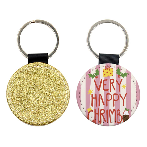 Very Happy Chrimbo - keyring by Giddy Kipper