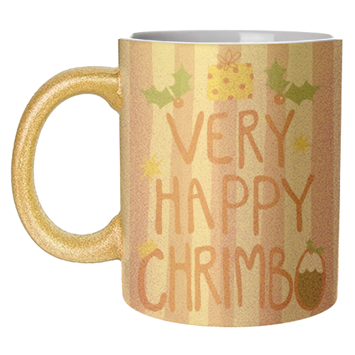 Very Happy Chrimbo - unique mug by Giddy Kipper