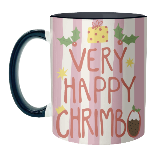 Very Happy Chrimbo - unique mug by Giddy Kipper