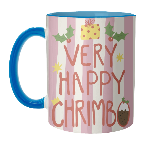 Very Happy Chrimbo - unique mug by Giddy Kipper