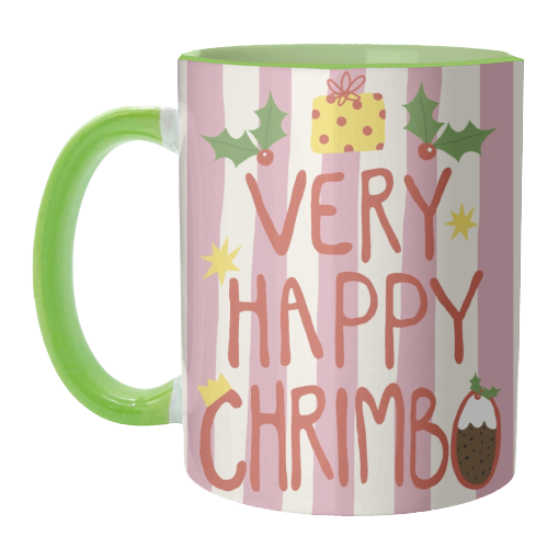 Very Happy Chrimbo - unique mug by Giddy Kipper