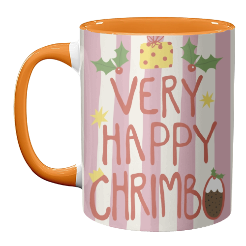 Very Happy Chrimbo - unique mug by Giddy Kipper