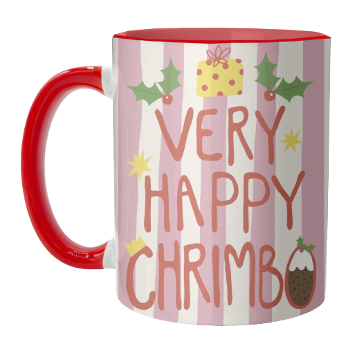 Very Happy Chrimbo - unique mug by Giddy Kipper