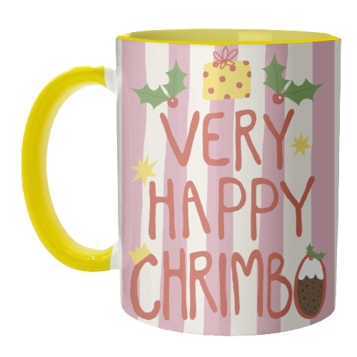 Very Happy Chrimbo - unique mug by Giddy Kipper