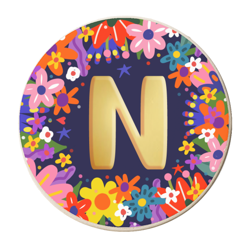 VERY NICE N - personalised beer coaster by Nichola Cowdery