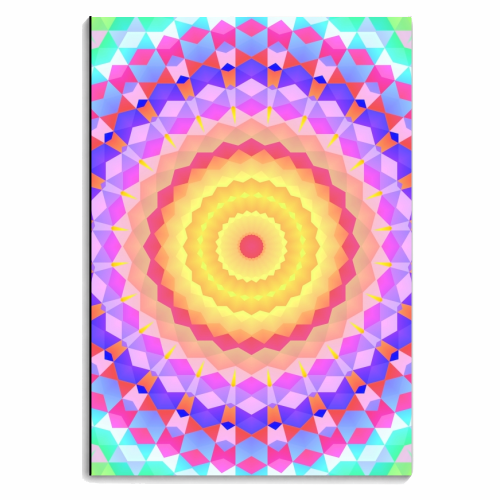 Vibrant Mandala - personalised A4, A5, A6 notebook by Kaleiope Studio