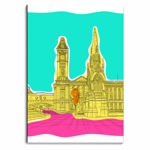 Victoria Square (Birmingham) In Colours - personalised A4, A5, A6 notebook by Adam Regester
