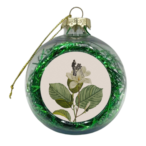 Vintage cameraman - xmas bauble by Frida Floral Studio
