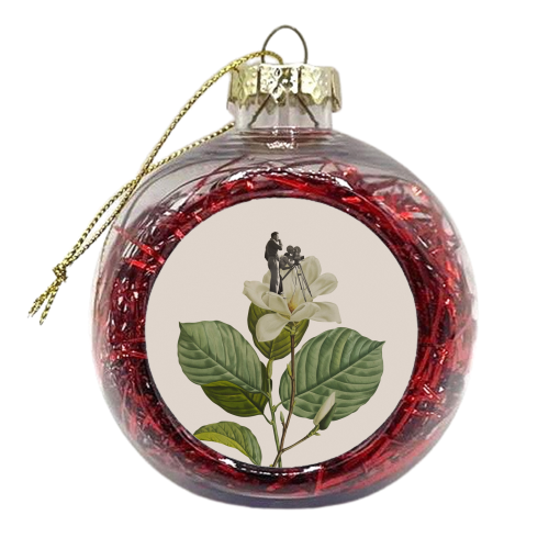 Vintage cameraman - xmas bauble by Frida Floral Studio