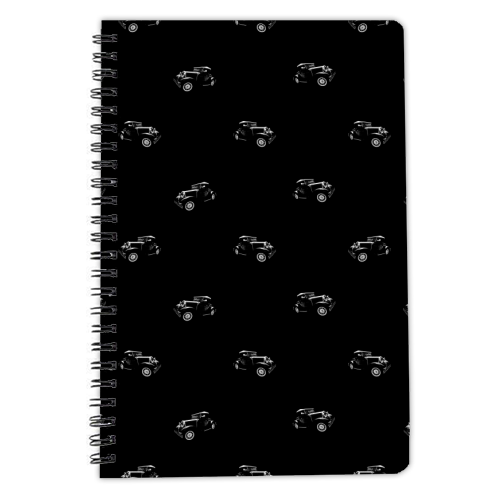 Vintage Car Motif Print Pattern - personalised A4, A5, A6 notebook by Daniel Ferreira Leites