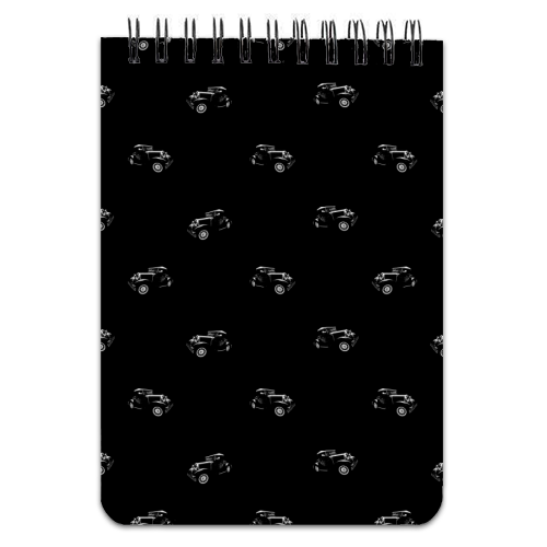 Vintage Car Motif Print Pattern - personalised A4, A5, A6 notebook by Daniel Ferreira Leites