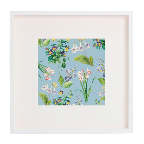 Vintage floral - framed poster print by Cheryl Boland