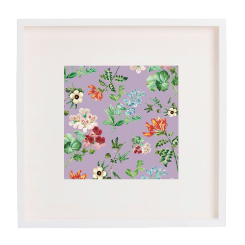 Vintage floral - framed poster print by Cheryl Boland