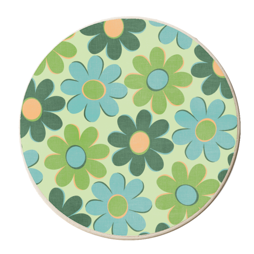 Vintage Floral Pattern - personalised beer coaster by InspiredImages