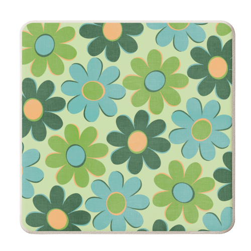 Vintage Floral Pattern - personalised beer coaster by InspiredImages