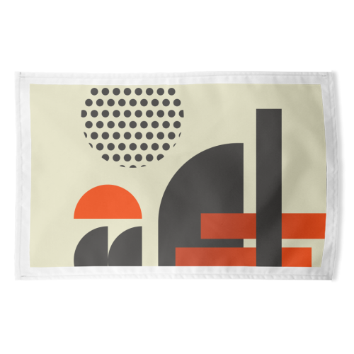 Vintage Geometric Aesthetic - funny tea towel by EZbie