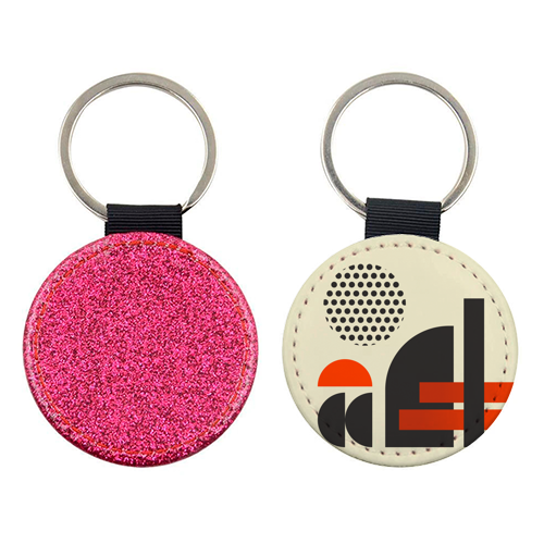 Vintage Geometric Aesthetic - keyring by EZbie
