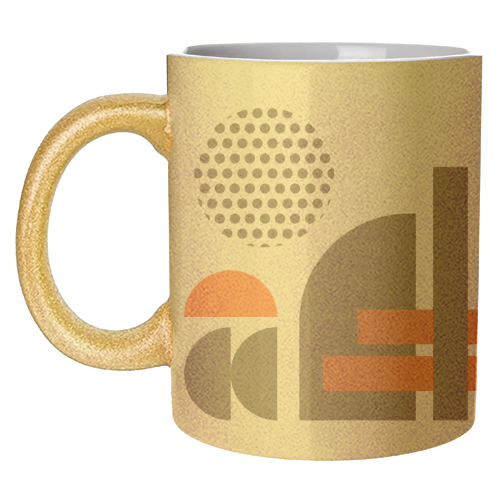 Vintage Geometric Aesthetic - unique mug by EZbie