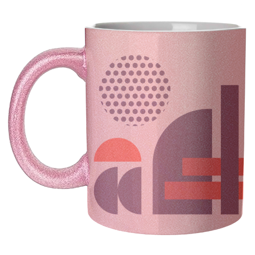 Vintage Geometric Aesthetic - unique mug by EZbie