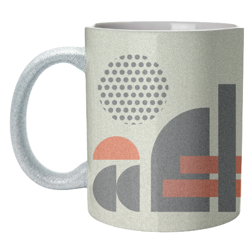 Vintage Geometric Aesthetic - unique mug by EZbie