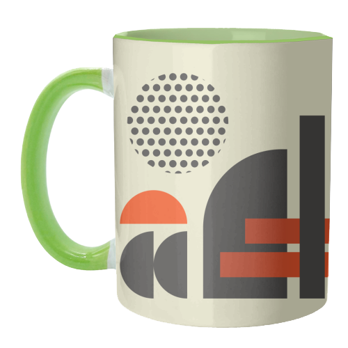 Vintage Geometric Aesthetic - unique mug by EZbie