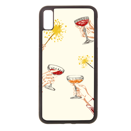 Vintage Holidays Cocktail Cheers Illustration - stylish phone case by EZbie