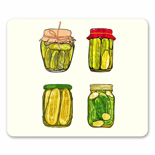 Vintage Pickles Jar Collection - mouse mat by EZbie