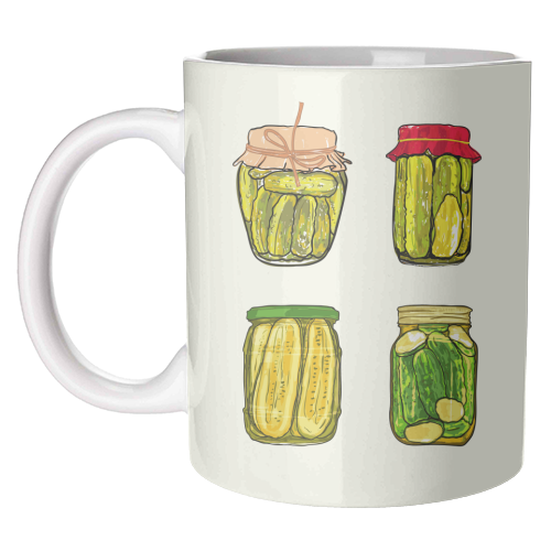 Vintage Pickles Jar Collection - unique mug by EZbie