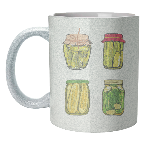 Vintage Pickles Jar Collection - unique mug by EZbie