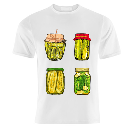 Vintage Pickles Jar Collection - unique t shirt by EZbie