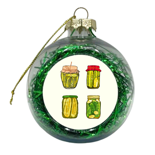 Vintage Pickles Jar Collection - xmas bauble by EZbie