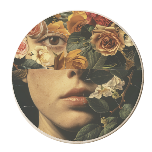 Vintage portrait - personalised beer coaster by haris kavalla