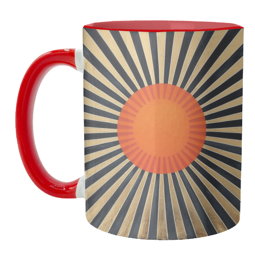 Vintage Sun - unique mug by DejaReve