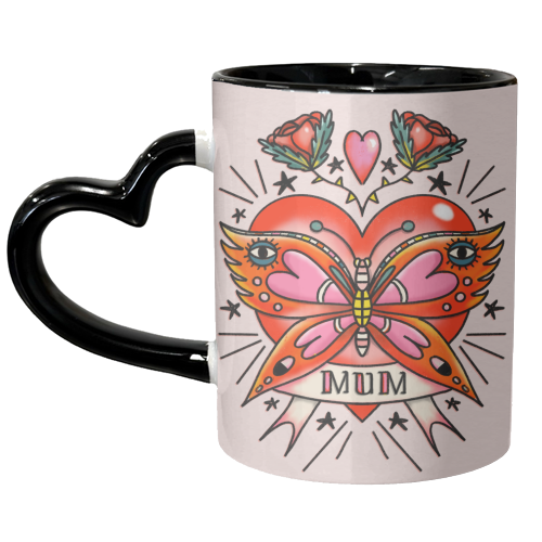 VINTAGE TATTOO MUM - unique mug by Nichola Cowdery