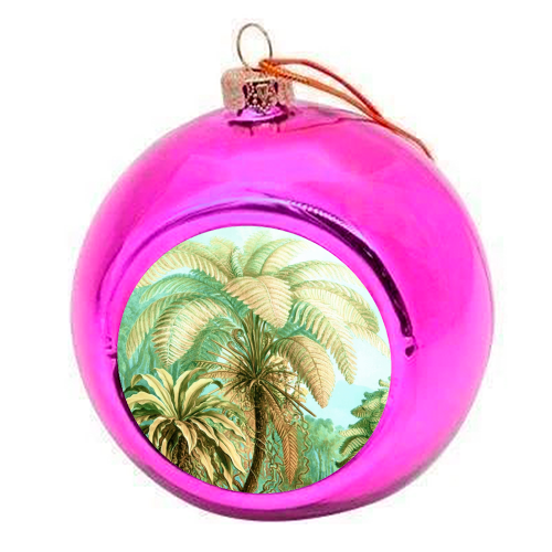 Vintage Tropical | Jungle Botanical Nature Banana Tree | Bohemian Plants Trees Forest - colourful christmas bauble by Uma Prabhakar Gokhale