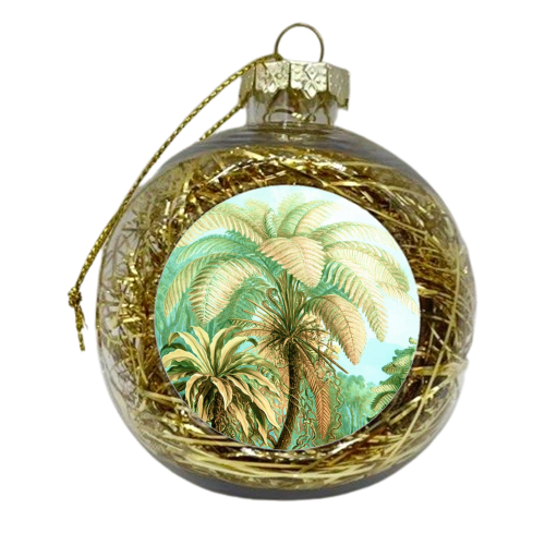 Vintage Tropical | Jungle Botanical Nature Banana Tree | Bohemian Plants Trees Forest - xmas bauble by Uma Prabhakar Gokhale