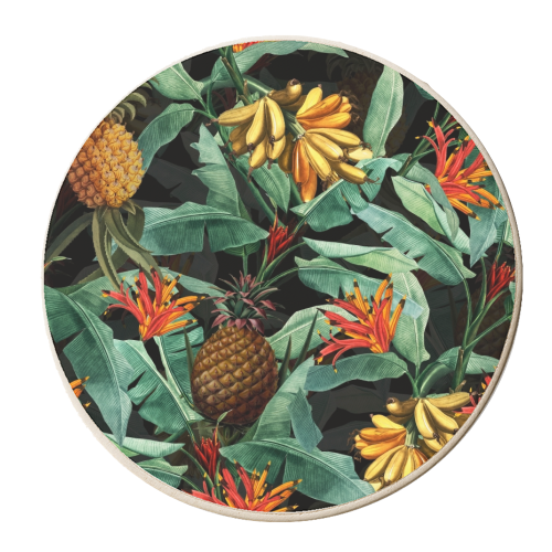 Vintage Tropical Night Jungle - personalised beer coaster by Uta Naumann