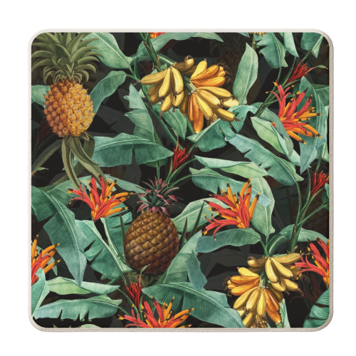 Vintage Tropical Night Jungle - personalised beer coaster by Uta Naumann