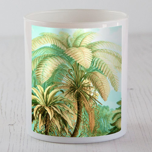 Vintage Tropical | Jungle Botanical Nature Banana Tree | Bohemian Plants Trees Forest - scented candle by Uma Prabhakar Gokhale