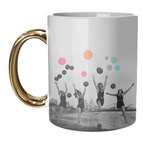 Vintage Women Black & White Photography | Balloons Freedom Feminism | Women's Rights Individuality - unique mug by Uma Prabhakar Gokhale