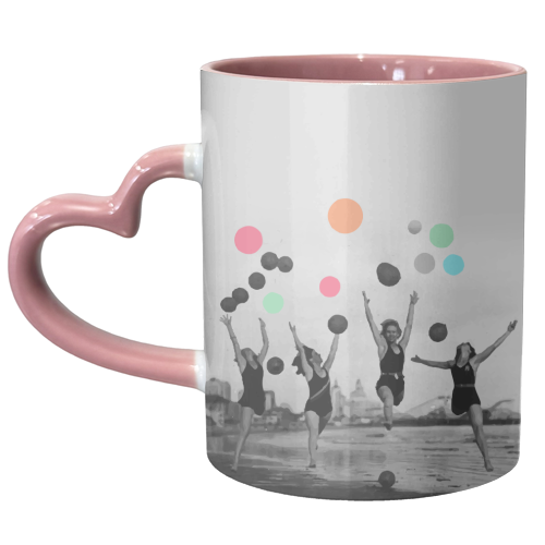 Vintage Women Black & White Photography | Balloons Freedom Feminism | Women's Rights Individuality - unique mug by Uma Prabhakar Gokhale
