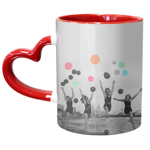Vintage Women Black & White Photography | Balloons Freedom Feminism | Women's Rights Individuality - unique mug by Uma Prabhakar Gokhale