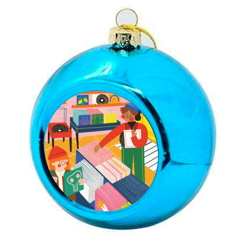 Vinyl Shop - colourful christmas bauble by AbiGoLucky