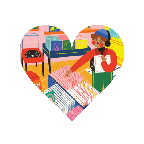 Vinyl Shop - Magnet by AbiGoLucky