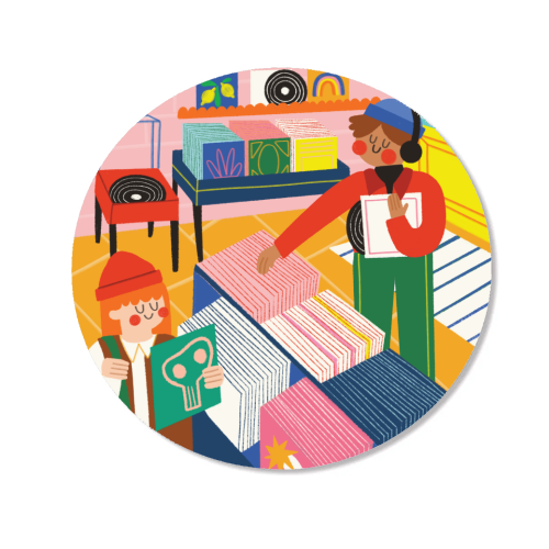 Vinyl Shop - Magnet by AbiGoLucky