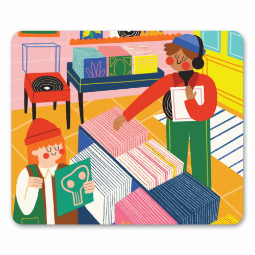 Vinyl Shop - mouse mat by AbiGoLucky