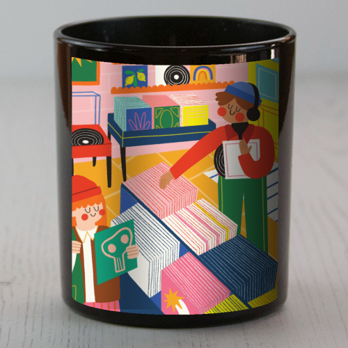 Vinyl Shop - scented candle by AbiGoLucky