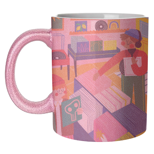 Vinyl Shop - unique mug by AbiGoLucky
