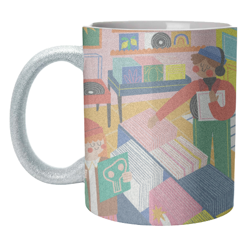Vinyl Shop - unique mug by AbiGoLucky